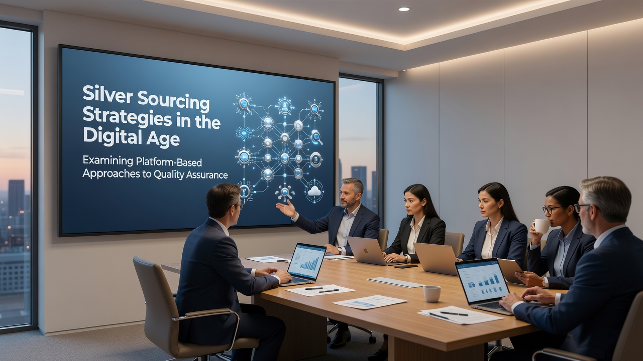 Quality assurance workflow on a silver sourcing platform showing verification steps